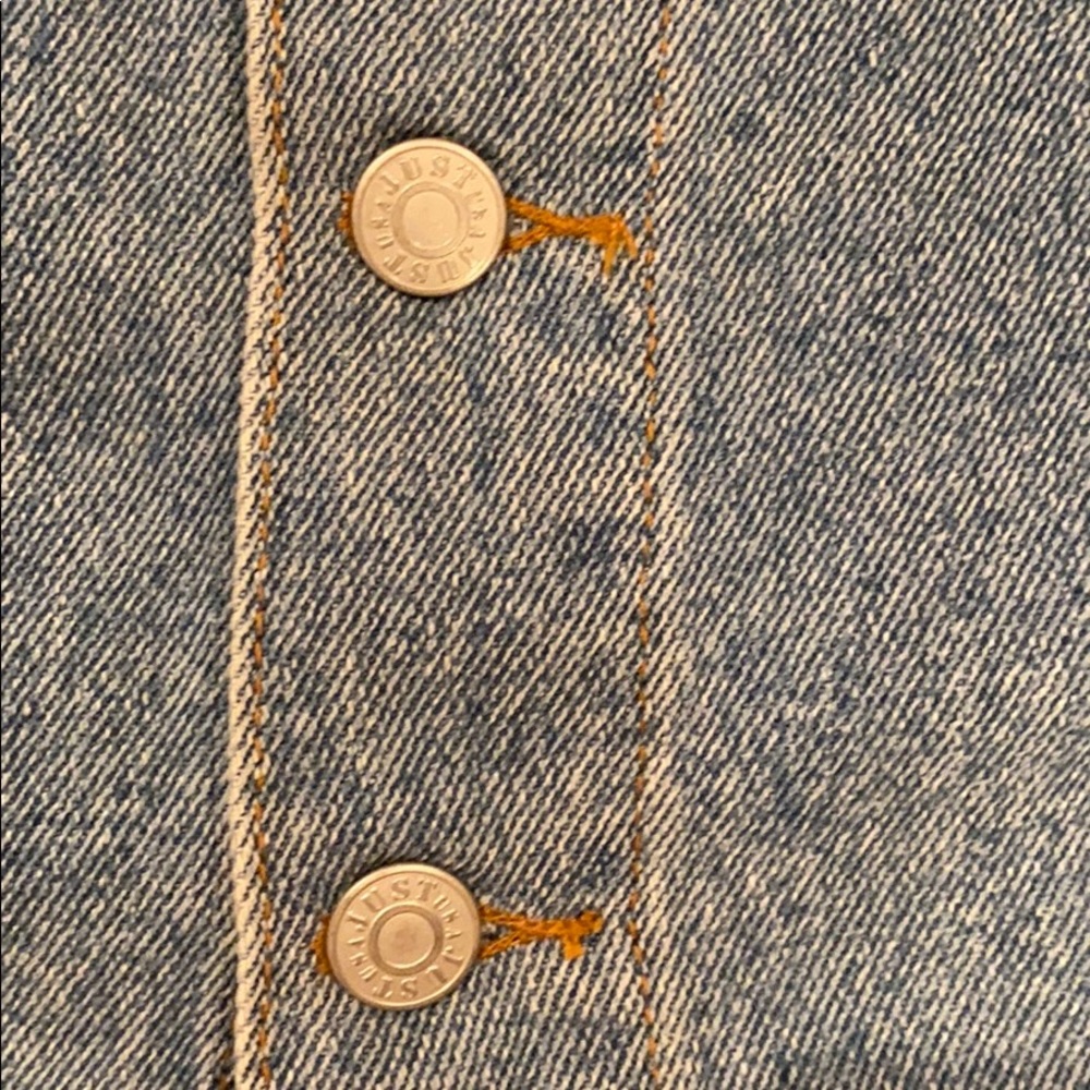 JUST USA JEAN JACKET WITH ENGLISH LACE FIRM - Picture 3 of 8